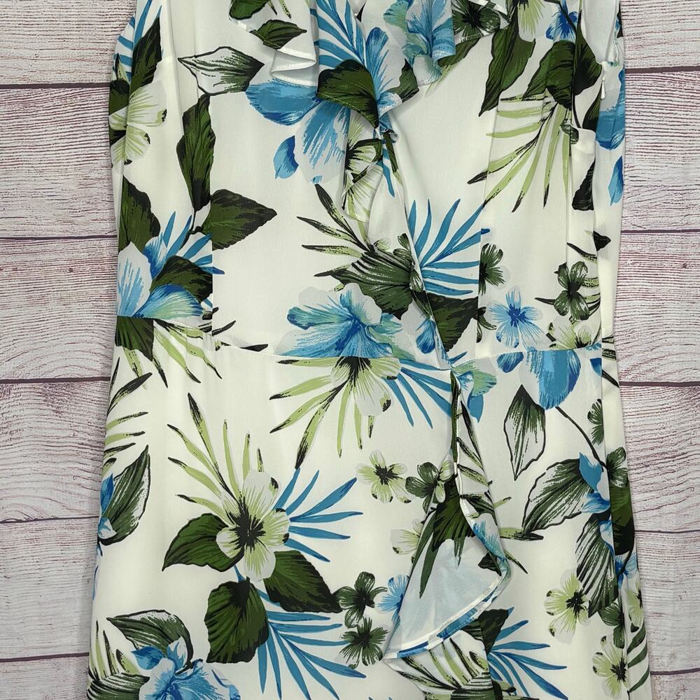 Banana Republic Floral Tropical Flutter Flowy Breezy Maxi Dress Size 10 Tall - Picture 5 of 13